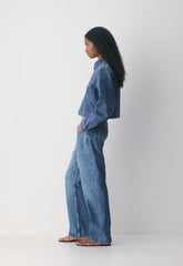 Barkley Lightweight Denim Jacket - VINTAGE DARK BLUE