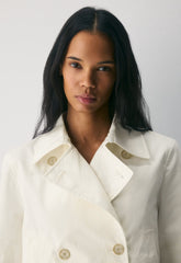 The Esquire Short Trench Coat - City Twill - LIGHT BIRCH