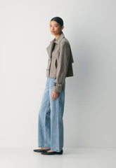 The Esquire Short Trench Coat - City Twill - WSHRT CK ND TP/ANS BRN
