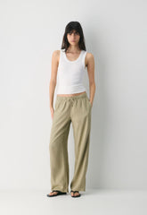 Sontag Linen Pant - MARTINI OLIVE