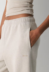 Cozy Sweatfleece Mega Jogger - HEATHER ECRU