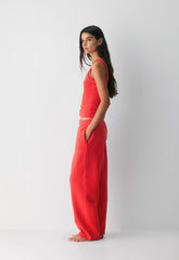Cozy Sweatfleece Mega Straight™ Sweatpant - CHERRYBOMB RED