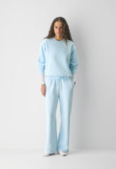 Cozy Sweatfleece Boyfriend Wide Sweatpant - VILLA BLUE