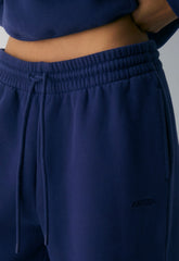 Cozy Sweatfleece Boyfriend Wide Sweatpant - HARBOUR NAVY