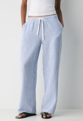 AirPlush Cotton™ Sail Pant - LINSEY STRP FCH BL/WHT