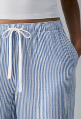 AirPlush Cotton™ Sail Pant - LINSEY STRP FCH BL/WHT