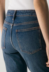 Denim Forum Denise Mid-Rise Flare Jean - VINTAGE DARK BLUE