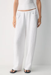 Narrative Barrel Pant - CruiseLinen™ - WHITE