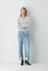 Denim Forum The '90s Vintage Lo-Rise Straight Jean - 7 YRS BLEU TABOO