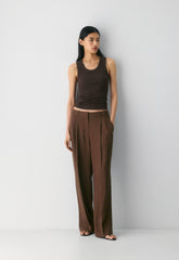 The Effortless Pant™ Lo-Rise - PowerLinen™ - RICH MOCHA BROWN