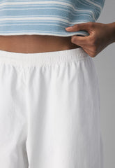 Voltage Barrel Pant - WHITE