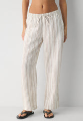 Sail Linen Pant - IMGN STP OK/ MRCN BG