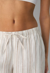 Sail Linen Pant - IMGN STP OK/ MRCN BG