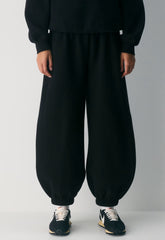 Cozy Sweatfleece Mega Baggy Balloon Jogger - BLACK