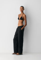 Sail Linen Pant - BLACK
