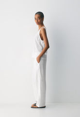 Sail Linen Pant - WHITE