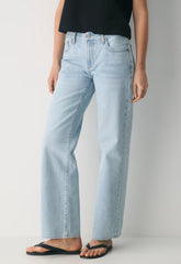 Denim Forum The Farrah Lo-Rise Wide Jean - 15 YRS BRL THR BLEU