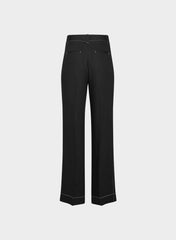 The Effortless Pant™ - PowerLinen™ - BLACK/LIGHT BIRCH