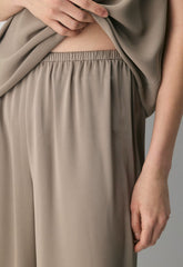 Archer Satin Pant - NOMAD TAUPE