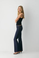 Denim Forum 002 Slim Lo-Rise Bootcut Jean - NO-STRESS DARK BLUE