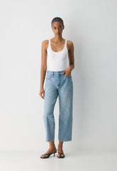 Denim Forum The Farrah Hi-Rise Wide Ankle Jean - 7 YRS BLEU TABOO