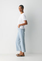 Denim Forum The Farrah Hi-Rise Wide Ankle Jean - 15 YRS BRL THR BLEU