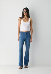 Denim Forum 001 Slim Hi-Rise Bootcut Jean - 5 YRS KISS N TELL BLEU