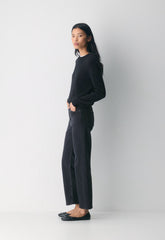 Denim Forum The Arlo Hi-Rise Straight Jean - BLACK EYELINER