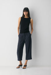 The Effortless Pant™ Cropped - Crepette™ - DARK NIGHT NAVY