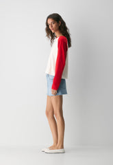 Denim Forum The ‘90s Ricci Micro Denim Skirt - 7 YRS BLEU TB RAW HEM