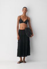Damasque Skirt - BLACK