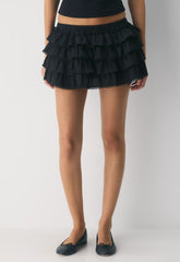 Theo Poplin Skort - BLACK