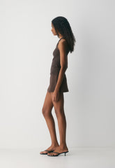 Daphne Skort - Crepette™ - RICH MOCHA BROWN