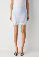 Henrietta Satin Mini Skirt - GLIMMER/LT BIRCH