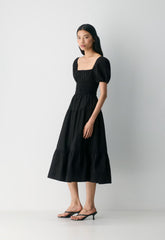 Allegoria Poplin Dress - BLACK