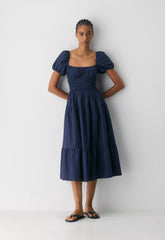 Allegoria Poplin Dress - HARBOUR NAVY