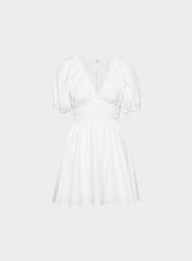 Mason Poplin Dress - BRIGHT WHITE
