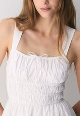 Martine Poplin Dress - BRIGHT WHITE