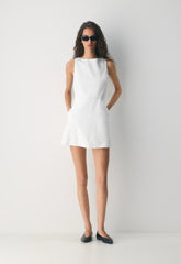 Bond Linen Dress - WHITE