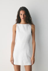 Bond Linen Dress - WHITE