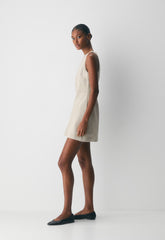 Bond Linen Dress - UNDYED DARK ECRU