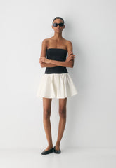 Private Poplin Dress - LIGHT BIRCH/BLACK