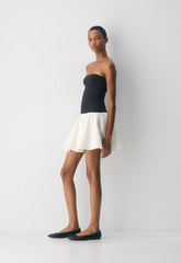 Private Poplin Dress - LIGHT BIRCH/BLACK