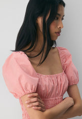Allegoria Poplin Dress - INGRD STRP SNGLD RD/WT