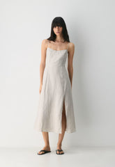 Barrafina Linen Dress - UNDYED ECRU