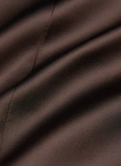 Charleston Satin Dress - RICH MOCHA BROWN