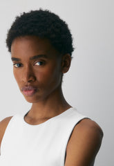 Worldly Poplin Dress - BLACK /BRIGHT WHT