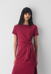 InterLock Cotton Writer Dress - JUICY ROSE