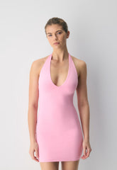 Original Contour Tantalize Halter Dress - JELLYBEAN PINK