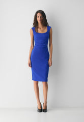 FigureKnit™ Flatiron Dress - ABLAZE BLUE
